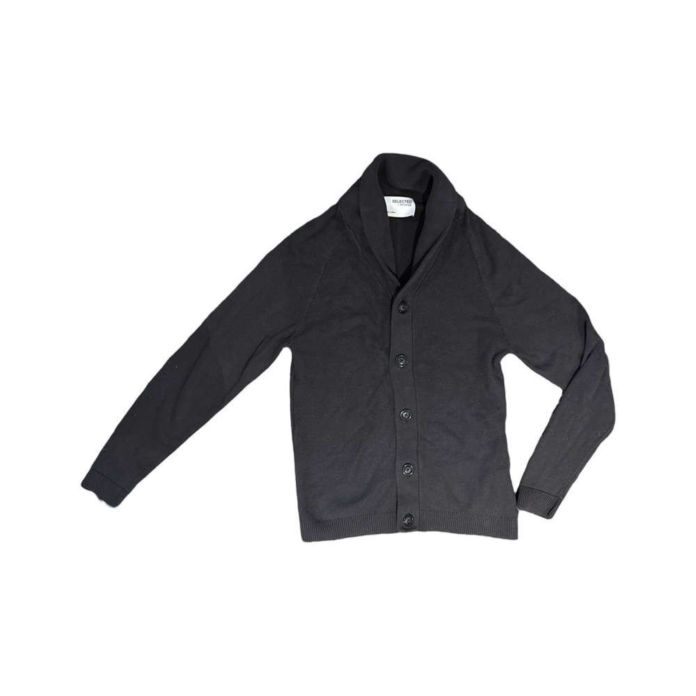 Selected Homme Shawl Knitted Cardigan 100% Organic Cotton- size M